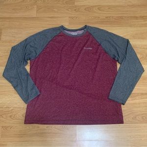 Columbia Omni-Wick Raglan Shirt Moisture Wicking Long Sleeve Tee